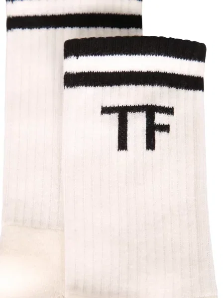 Șosete Tom Ford cu broderie cu dungi