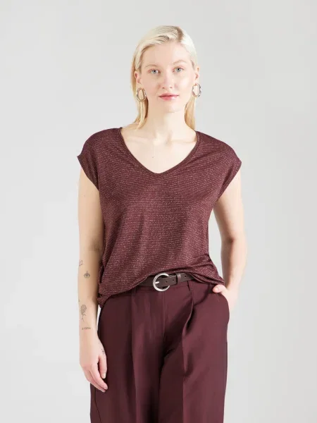 PIECES Tricou PCBillo vin / argintiu roșu