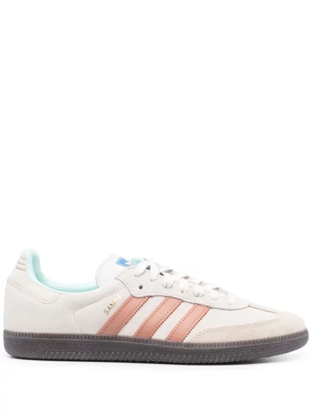 Sneakerși Adidas Samba cu șireturi din dantelă gri