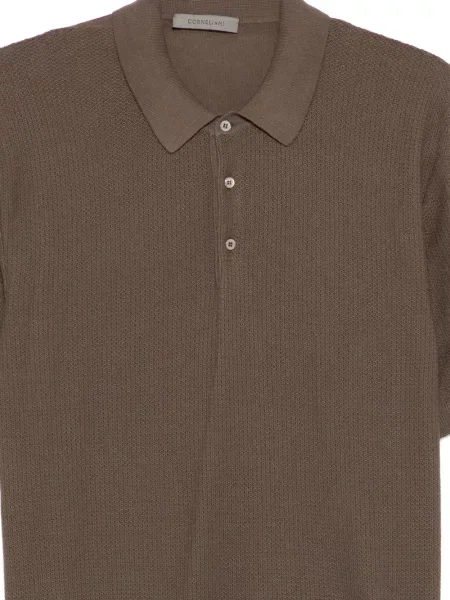 Tricou polo Corneliani tricotate maro