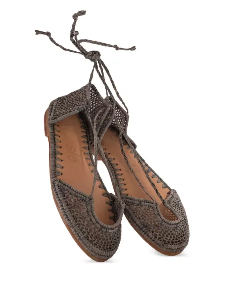 Pantofi cu toc Slo_hand_made fără toc gri