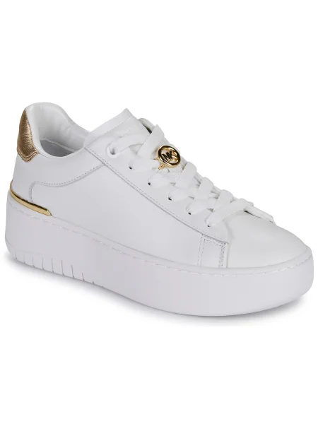 Šnurovacie čipkované tenisky Michael Michael Kors biela