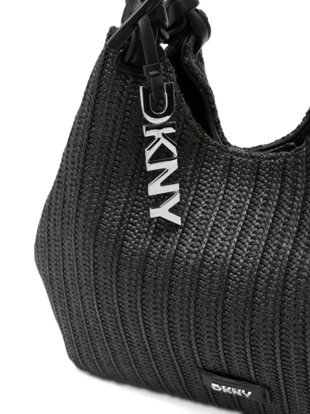 Шопинг чанта Dkny с автограф черно