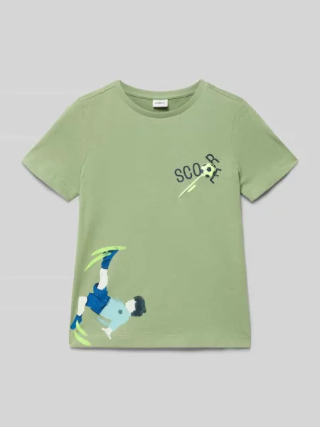 T-shirt o kroju regular fit z czystej bawełny S.oliver Red Label