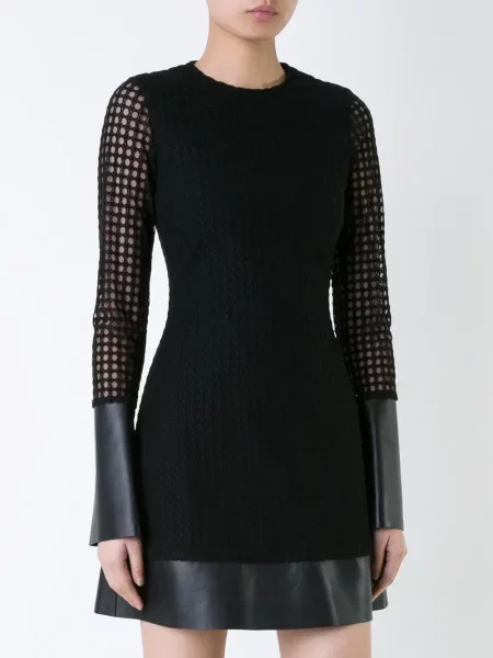 Rochie mini David Koma plasă de costum negru