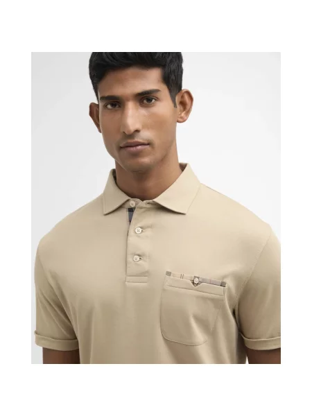 Koszulka polo Barbour beżowa