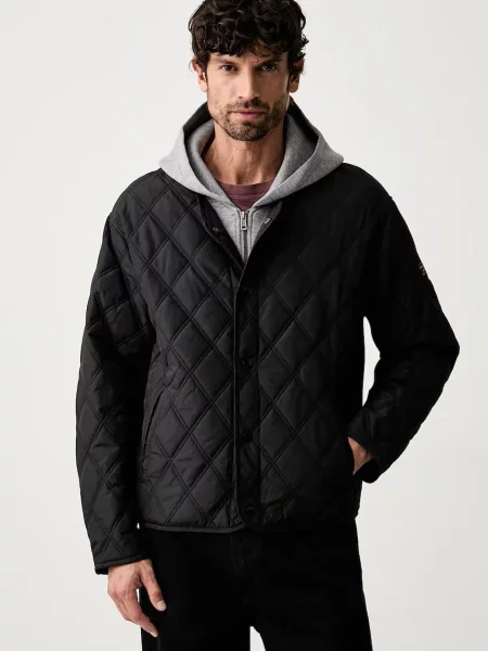 Guess Jeans geacă de tranziție pentru bărbați negru