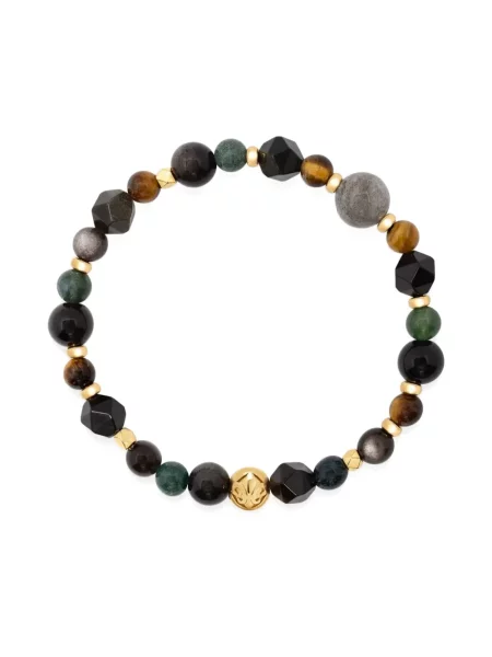 Гривна Nialaya Jewelry камъни черно