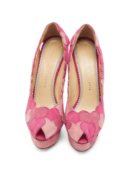 Bateliai Charlotte Olympia su širdelėmis rožinė