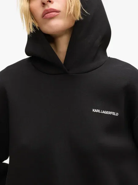 Hoodie Karl Lagerfeld με κουκούλα μαύρο