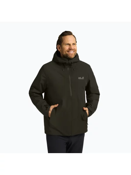 Geacă izolată pentru bărbați Jack Wolfskin Wisper Ins obsidian moss