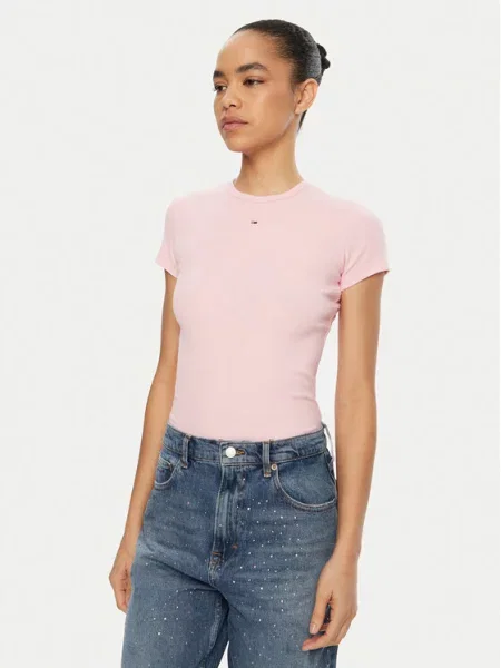 Tommy Jeans T-Shirt Essential różowy