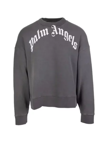 Kerek nyakú melegítő felső Palm Angels autogrammal fekete