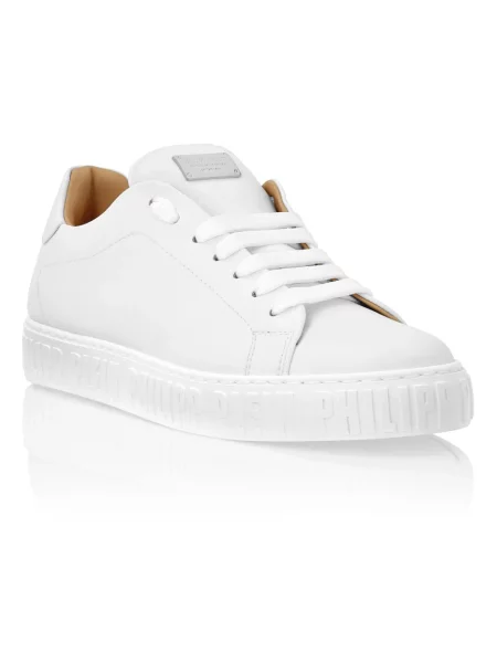 Sneakersy Philipp Plein skórzane białe