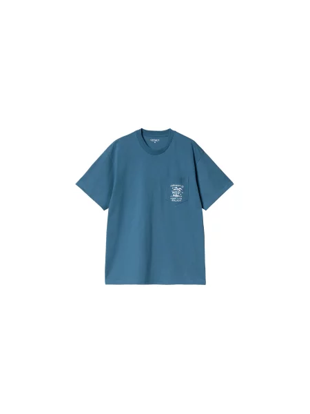 Carhartt WIP S/S Fragments Pocket T-Shirt Sodalite Mężczyźni Koszulki Carhartt WIP Turkusowy Size: M