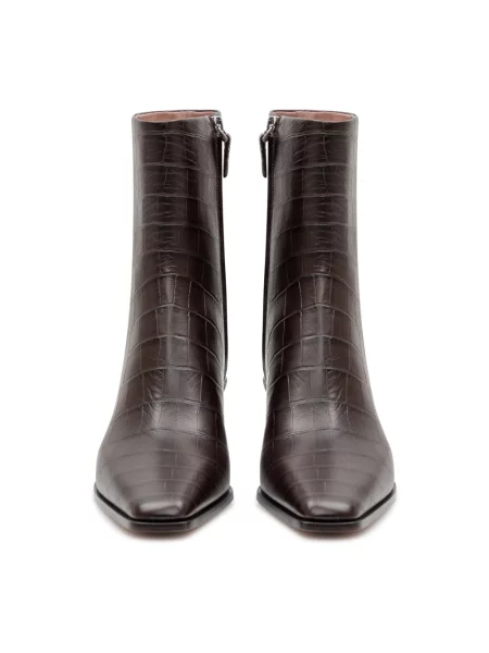 Buty do kostki Paris Texas skórzane brązowe