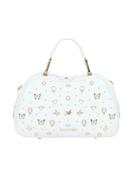 Torebka bucket Braccialini biała