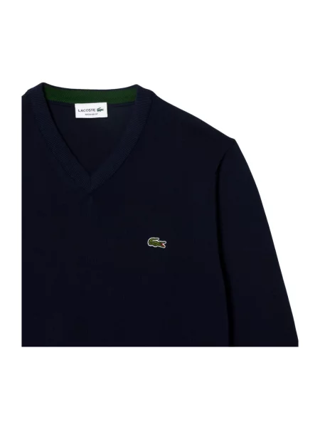 Sweter Lacoste z logo granatowy