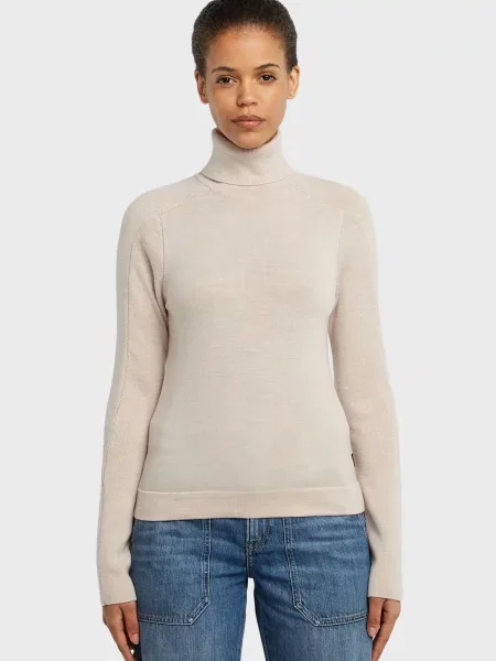 Вовняна гольф водолазка G-star Raw бежева