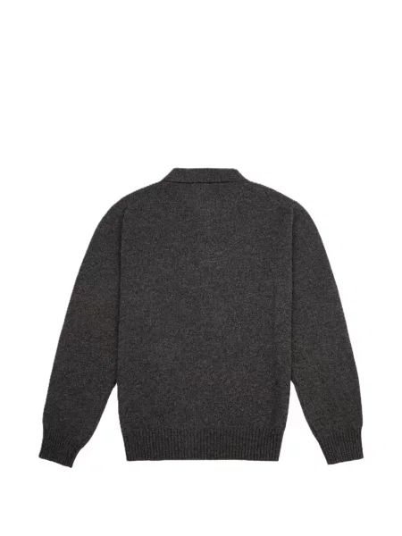 Lung tricou polo Baracuta gri