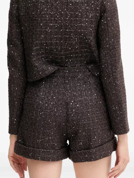 Pantaloni scurți Gaudi cu paiete maro