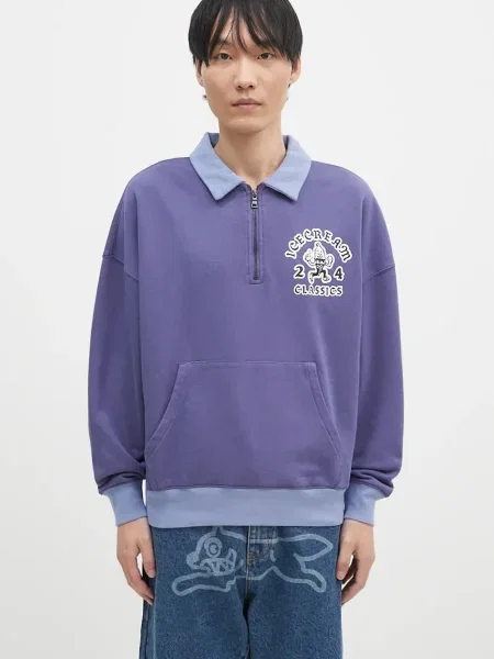 Кофта ICECREAM Cone Man Quarter Zip з принтом фіолетовий