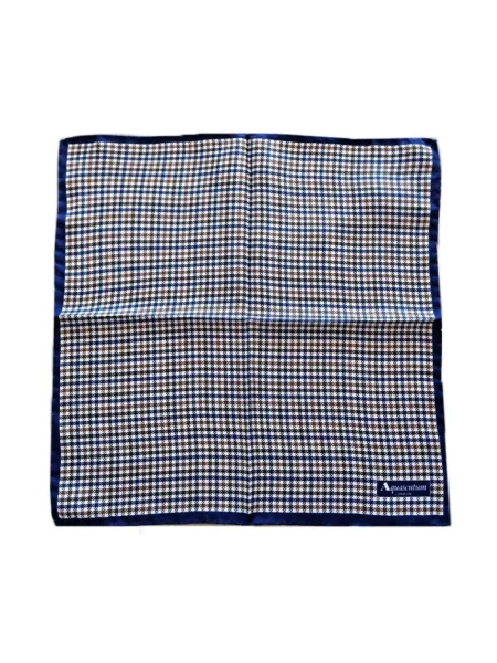 Szal Aquascutum w kratę niebieska