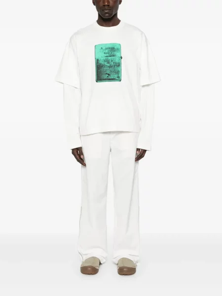 Pantaloni Peacemaker Oamc alb