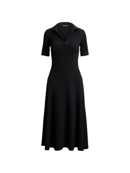 Rochie midi Lauren Ralph Lauren tricotate negru
