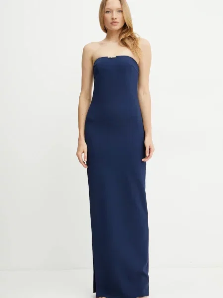 Elisabetta Franchi rochie bleumarin maxi drept