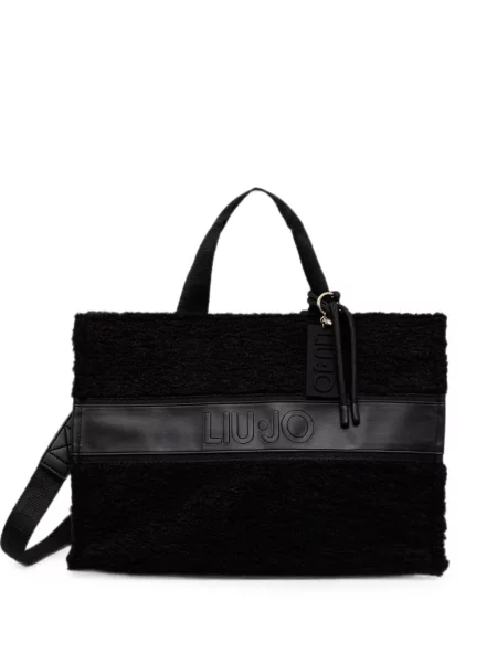Hanorac din fleece Liu Jo din fleece cu autograf negru