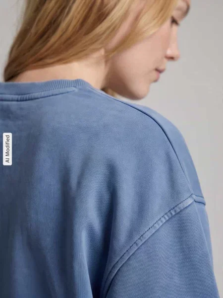 Bluza o kroju relaxed fit z mieszanki bawełny s.Oliver x Heidi Klum S.oliver Red Label niebieska