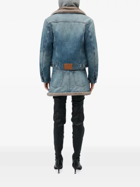 Fustă din denim Alexander Wang nurcă albastru