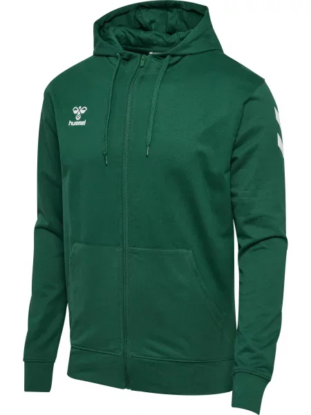 Bluza z kapturem i zamkiem błyskawicznym Hummel GO zielona