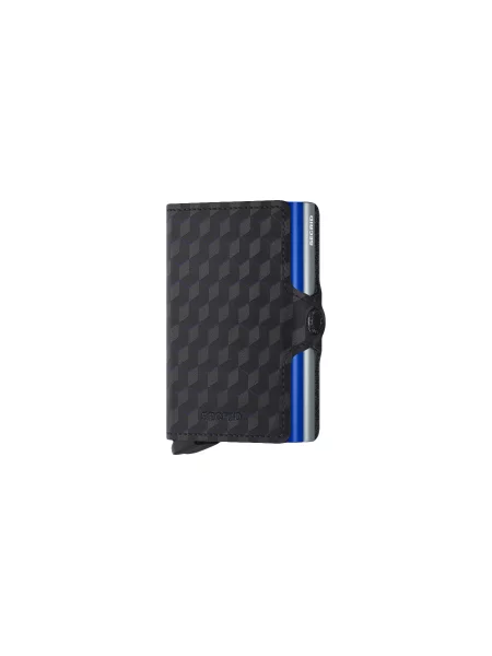Secrid Portfel skórzany TOp.Titanium.Blue-TITAN.BLU czarny