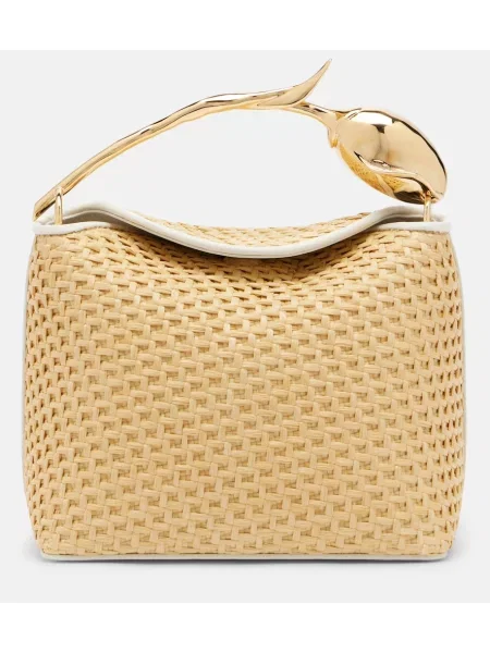 Mini top Erdem din piele mini bej