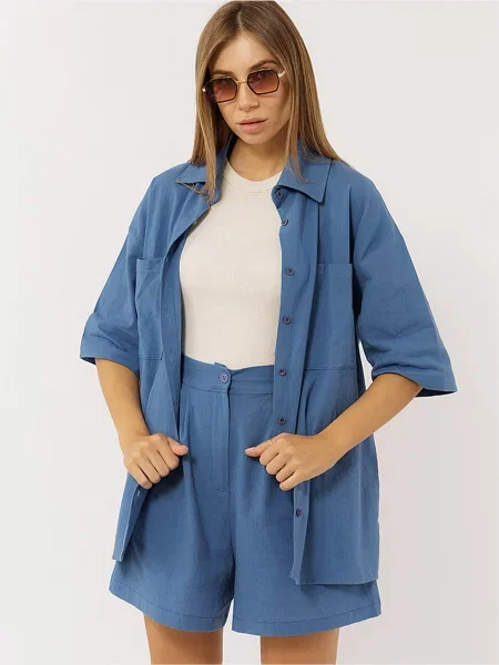 Сорочка YUKI синій