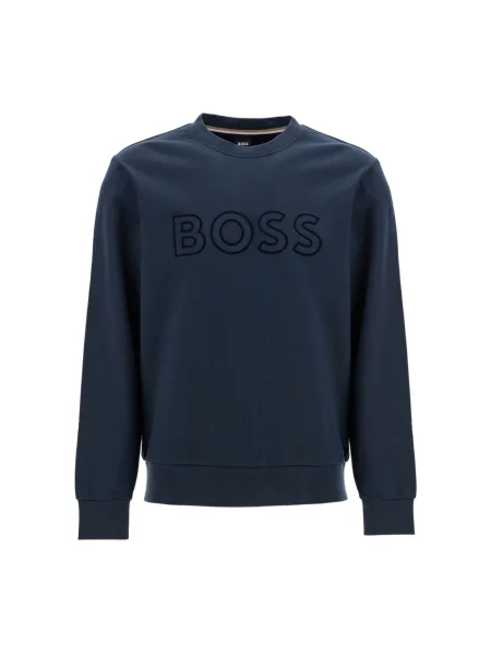 Bluza Boss z logo niebieska