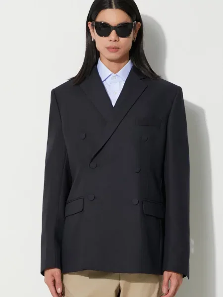 Volnen suknjič mornarsko modra