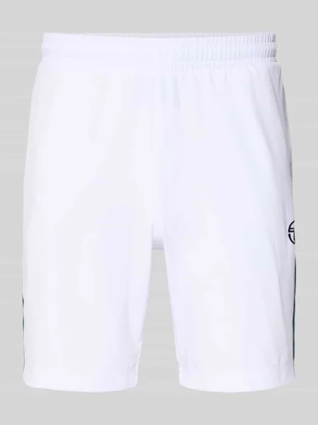 Szorty z nadrukiem logo model „GOCCIA” Sergio Tacchini białe
