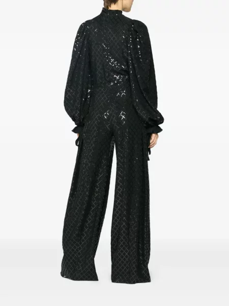 Pantaloni Genny cu paiete negru