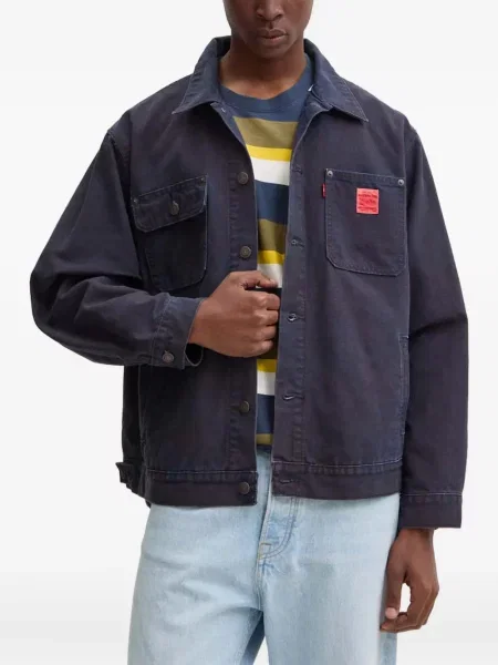 Blugi drepți Levi's® zdrențuiți negru