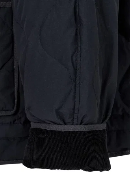 Gulerat geacă Studio Tomboy de catifea cord matlasată negru