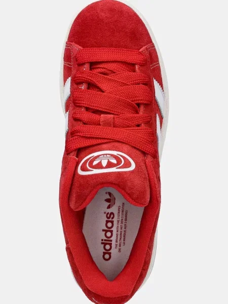 Замшеві кросівки adidas Originals Campus червоний