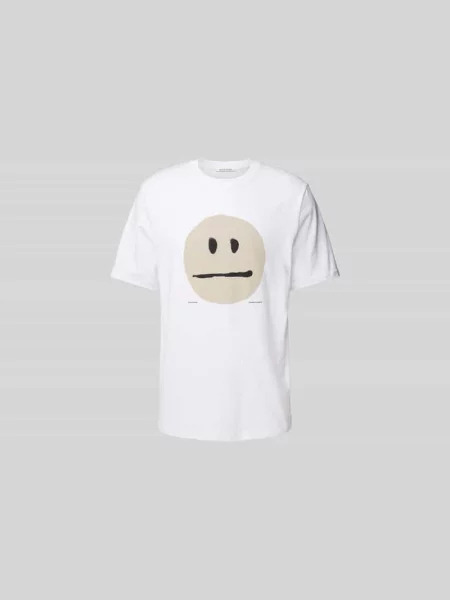 T-shirt z nadrukowanym motywem Wood Wood biała
