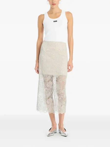 Spódnica midi Rotate Birger Christensen koronkowa do kolan
