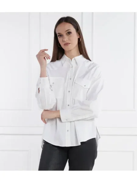 DONDUP made in Italy Cămașă | Oversize fit alb