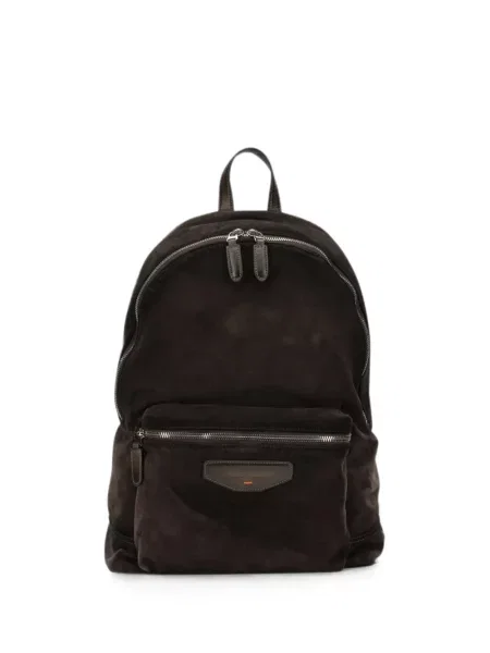 Rucsac Santoni din piele de căprioară maro
