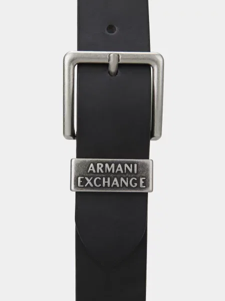 Кожаный ремень Armani Exchange с ремешками коричневый