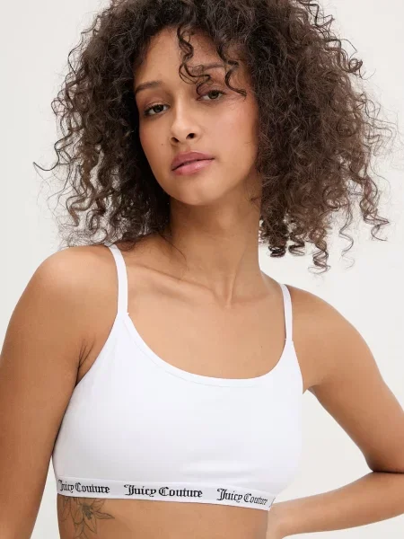 Juicy Couture podprsenka s bavlnou REN BRALET bílá